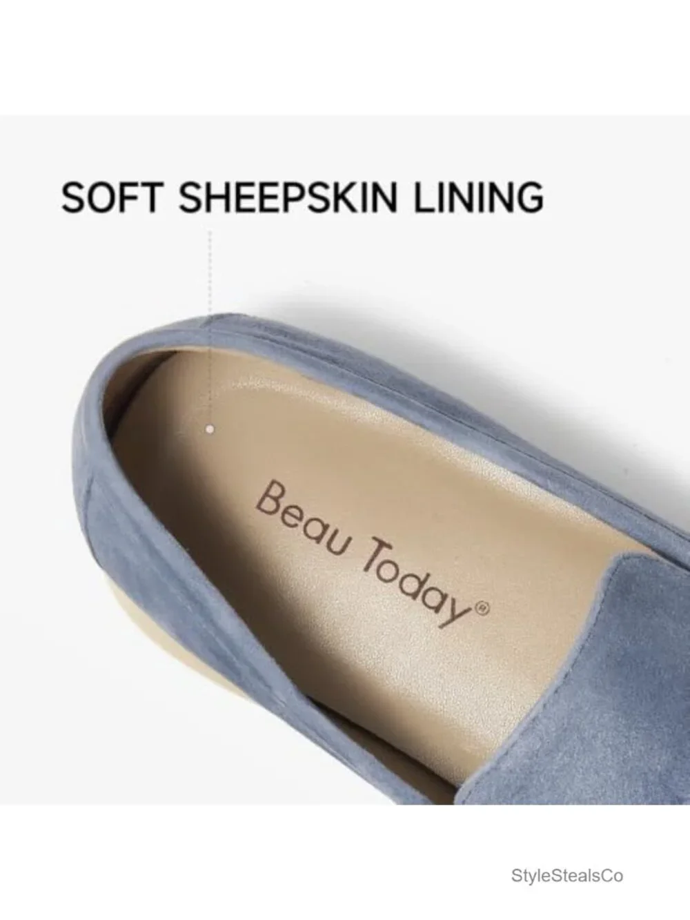 Suede Loafer Flats Slip On Penny Loafers Work Shoes